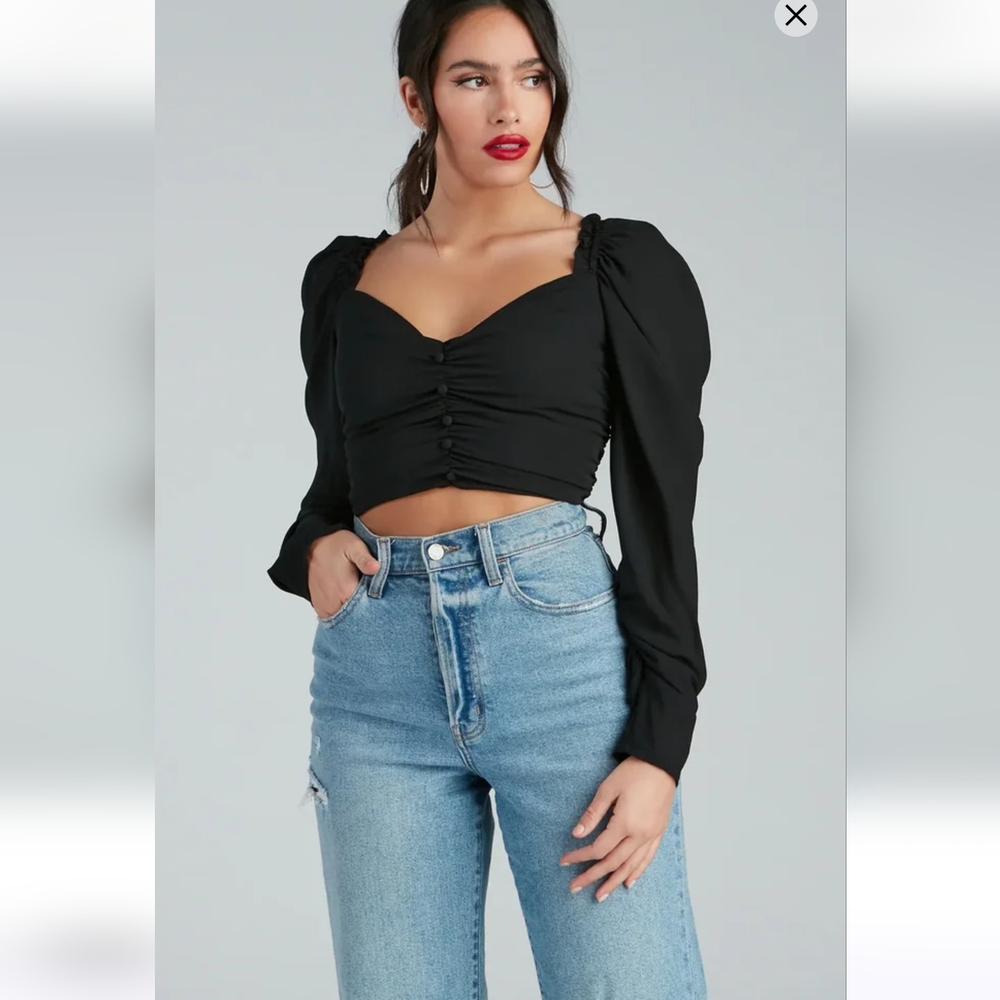 Windsor  Chiffon Puff Sleeve Top